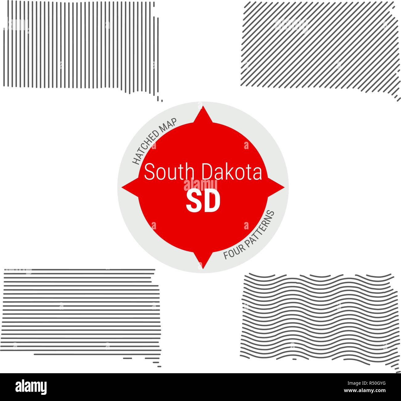 Dakota territory map kaufen Alamy