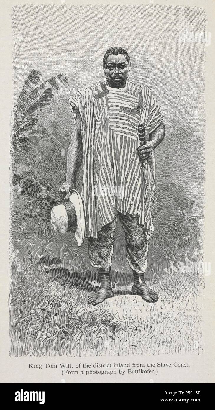 König Christian, der Bezirk landeinwärts von der Slave Küste. Die Geschichte der Menschheit/Trans von der Zweiten Deutschen von A. J. Butler bearbeitet werden. v. 3, 1898. [U.a.] : Macmillan, 1896-1898. Quelle: 572* 3343* Vol. II, f. 337 detail. Sprache: Englisch. Autor: Ratzell, Friedrich. Stockfoto