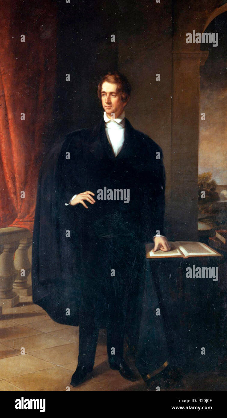 Offizielle Gubernatorial Portrait von Gouverneur von New York (und Außenministerin der Regierung der Vereinigten Staaten) William Henry Seward, ca. 1840 Stockfoto