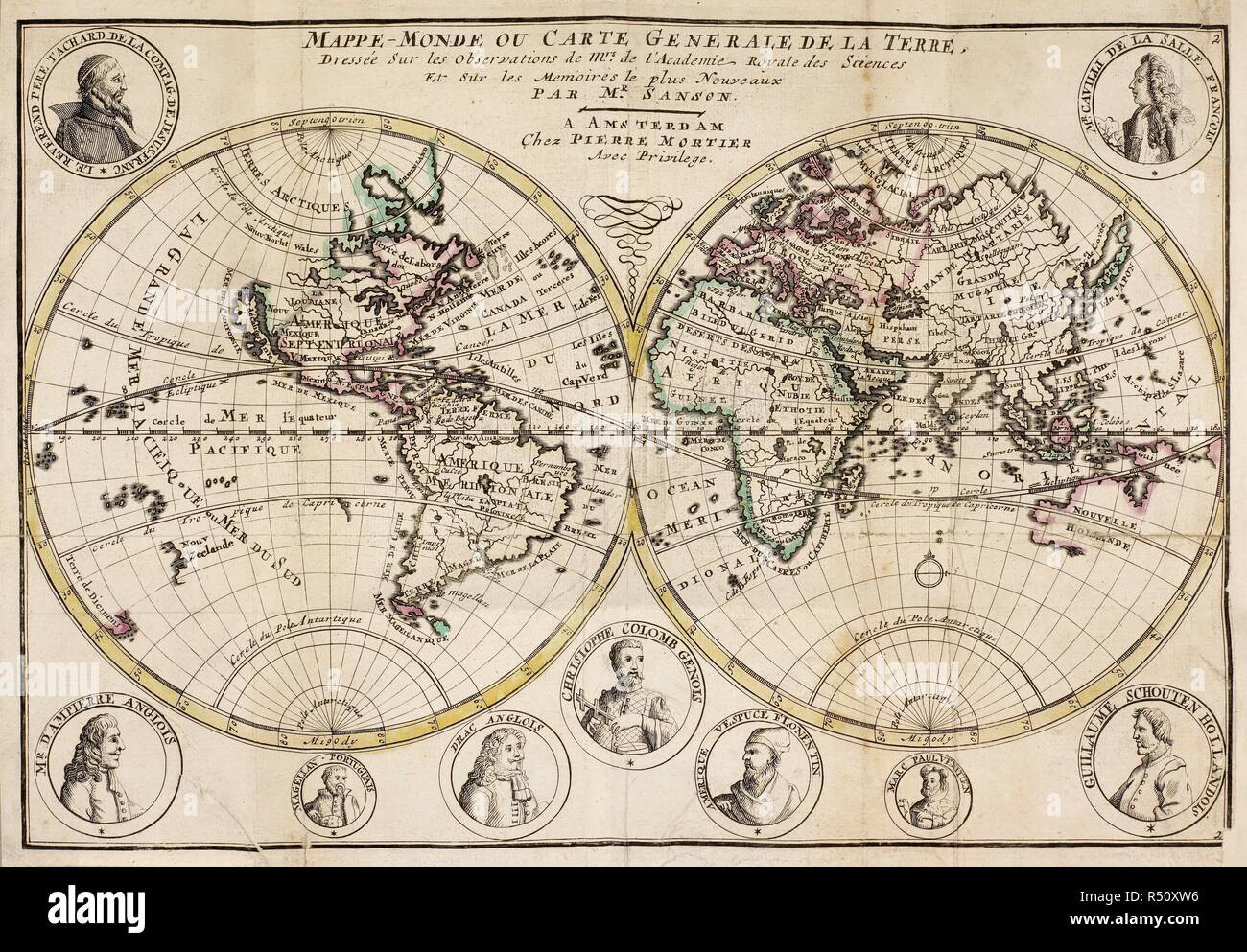 Mappe Monde Ou Carte Generale De La Tierre Atlas Der Welt Atlas Portatif Et Nouveau Du Voyageur Amsterdam Niederlande Zwischen 1695 1700 Veroffentlicht Atlas Portatif Et Nouveau Du Voyageur Tome 1 Qui