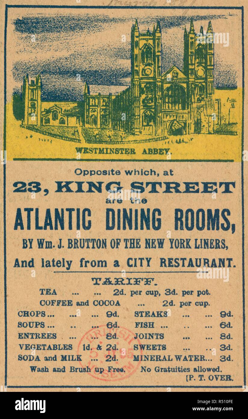 Atlantic Dining Rooms Werbung Mit Illustrationen Von