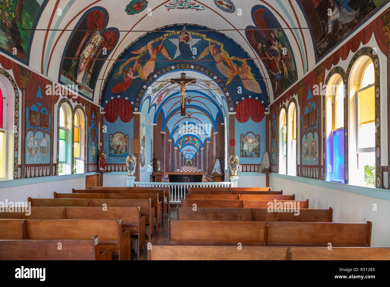Kalapana, Hawaii Stern des Meeres gemalte Kirche. In 192728