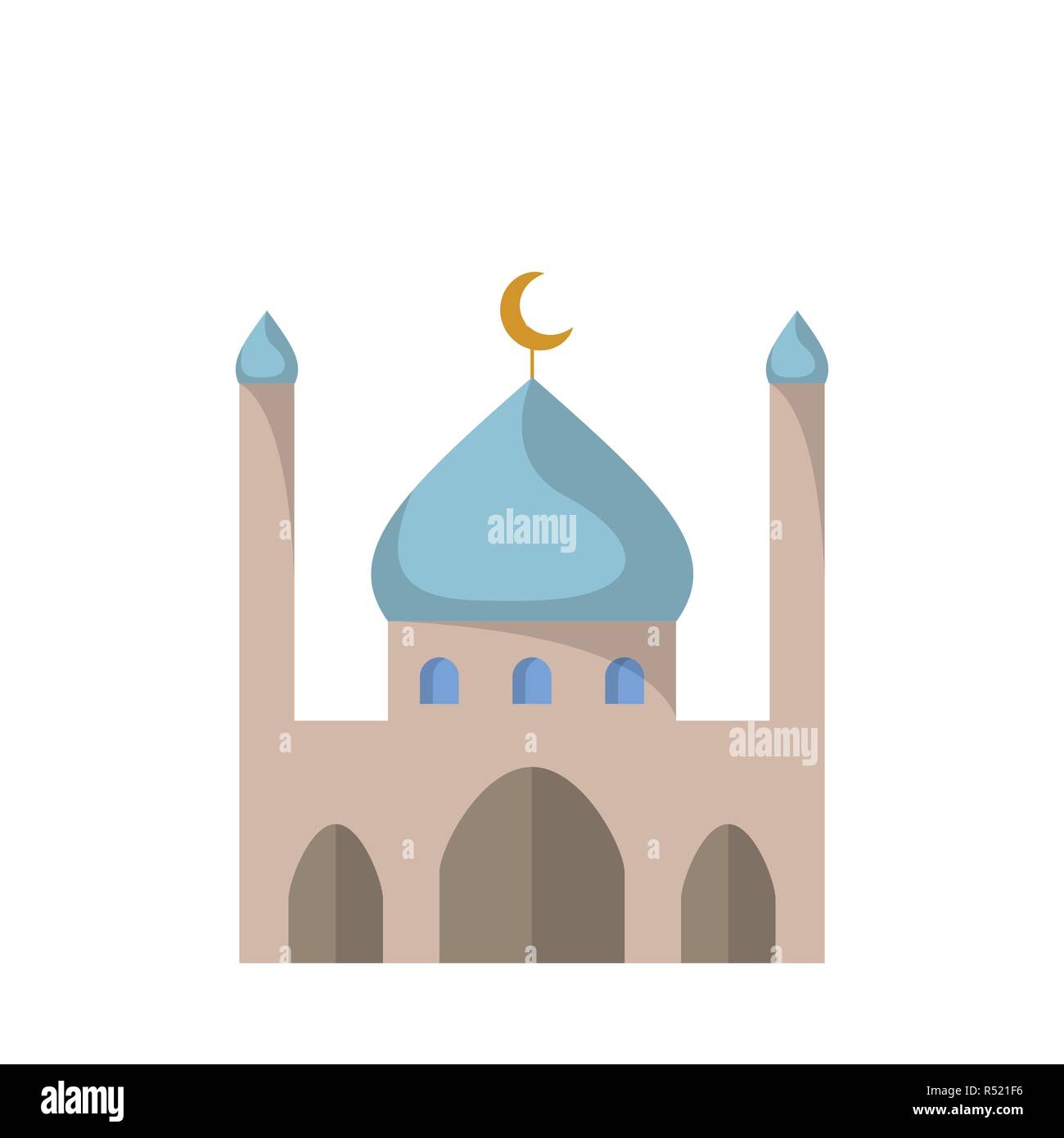 Flache Symbol Der Moschee Vector Illustration Islamische Religion Stock Vektorgrafik Alamy