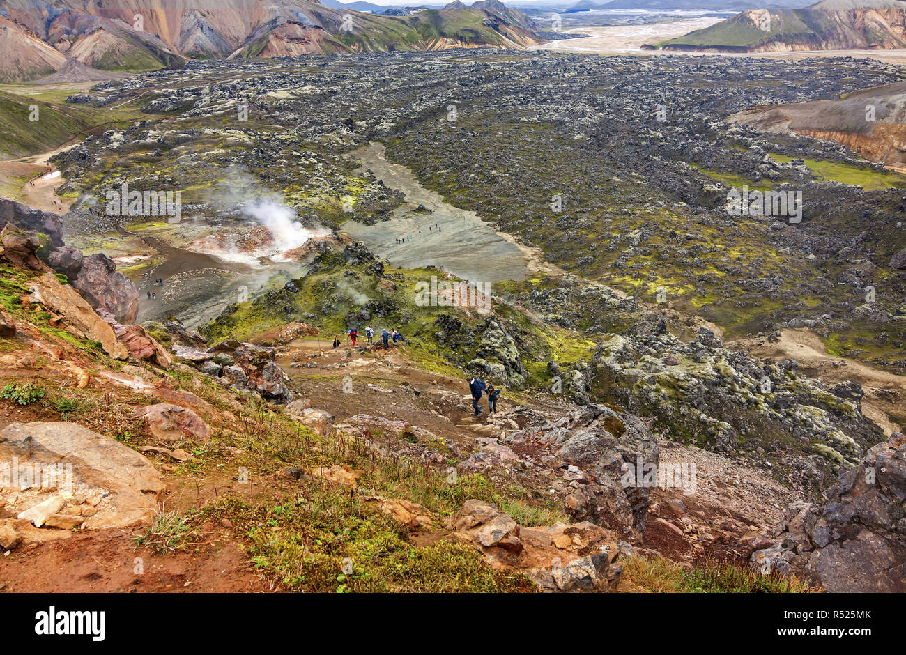 Geothermischen Quellen in Island - Sehenswürdigkeiten Stockfoto