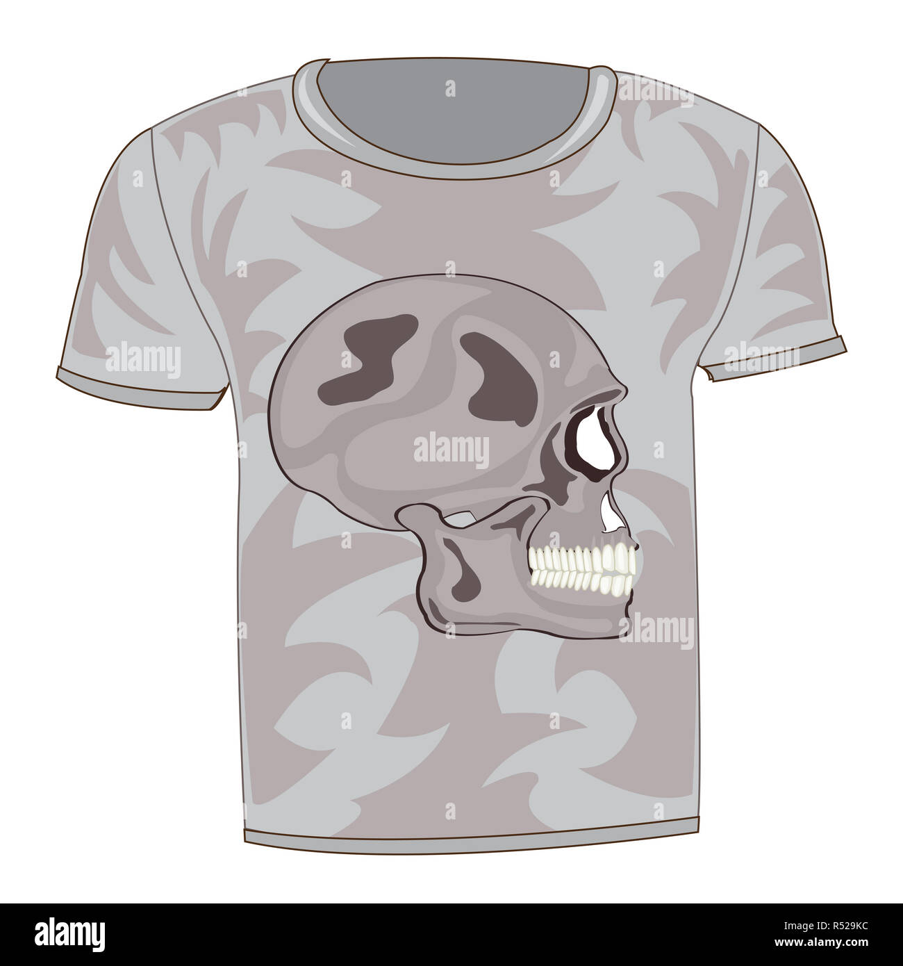 T-Shirt mit Zeichnung der Schädel Stockfoto