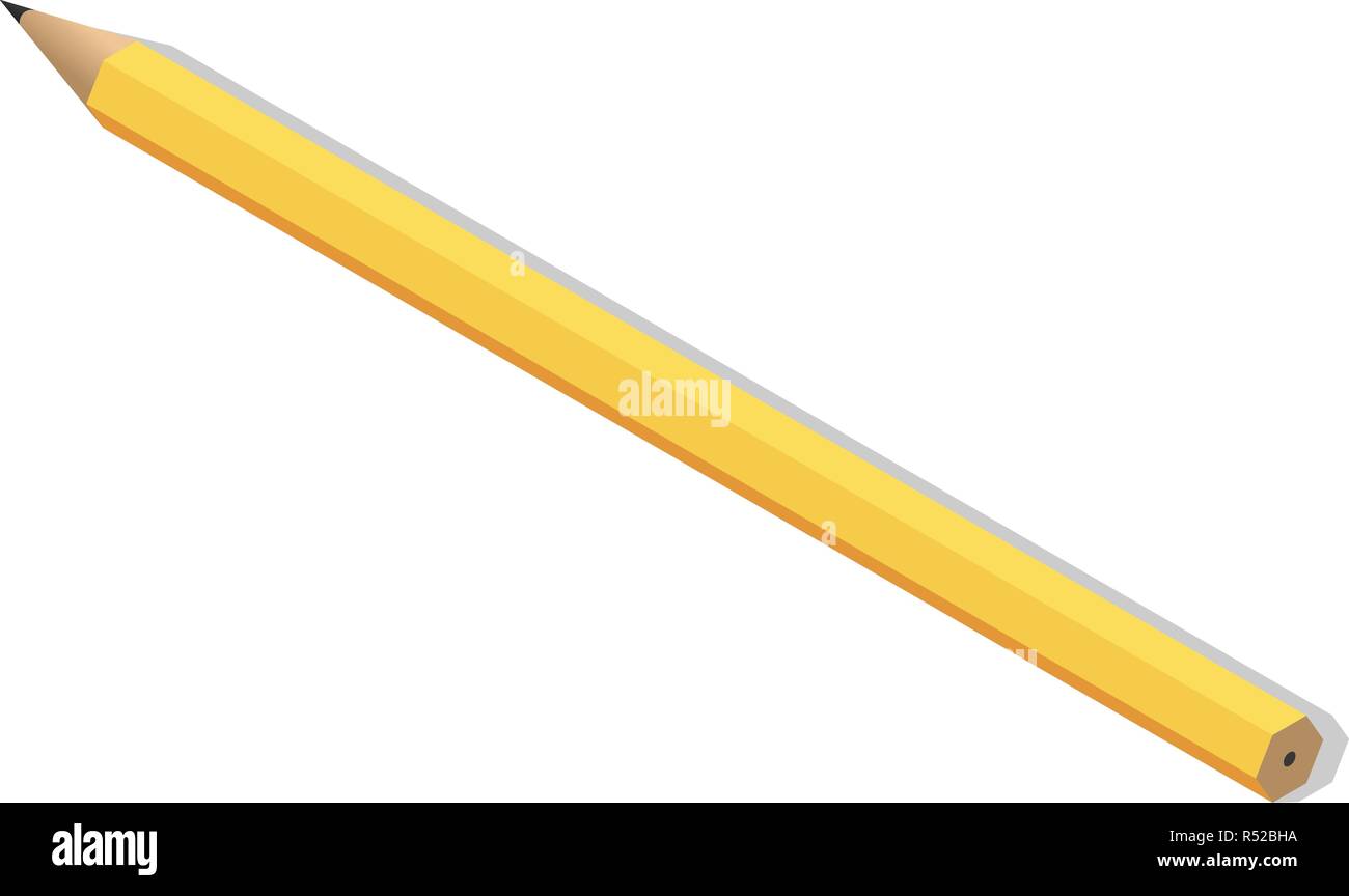 Gelben Bleistift zum Zeichnen von Symbol. Isometrische Der gelbe Bleistift  für Zeichnung Vektor Symbol für Web Design auf weißem Hintergrund  Stock-Vektorgrafik - Alamy