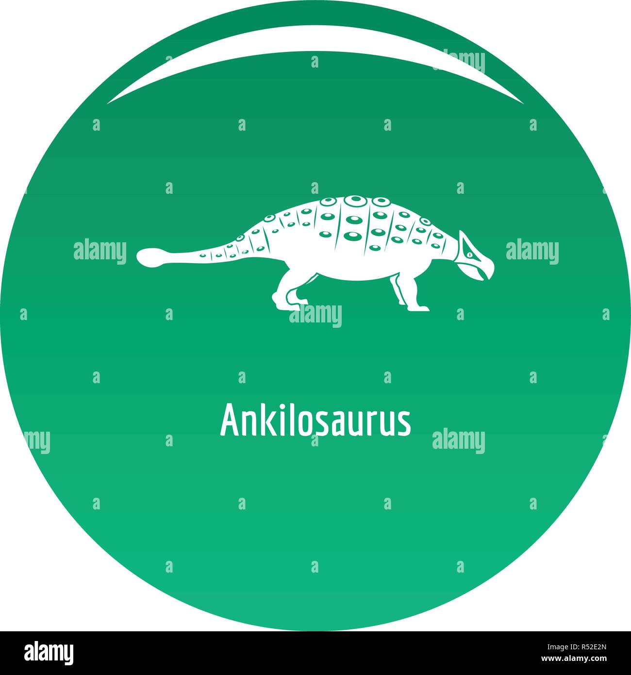 Ankilosaurus Symbol. Einfache Abbildung: ankilosaurus Vektor Icon für das Design grün Stock Vektor