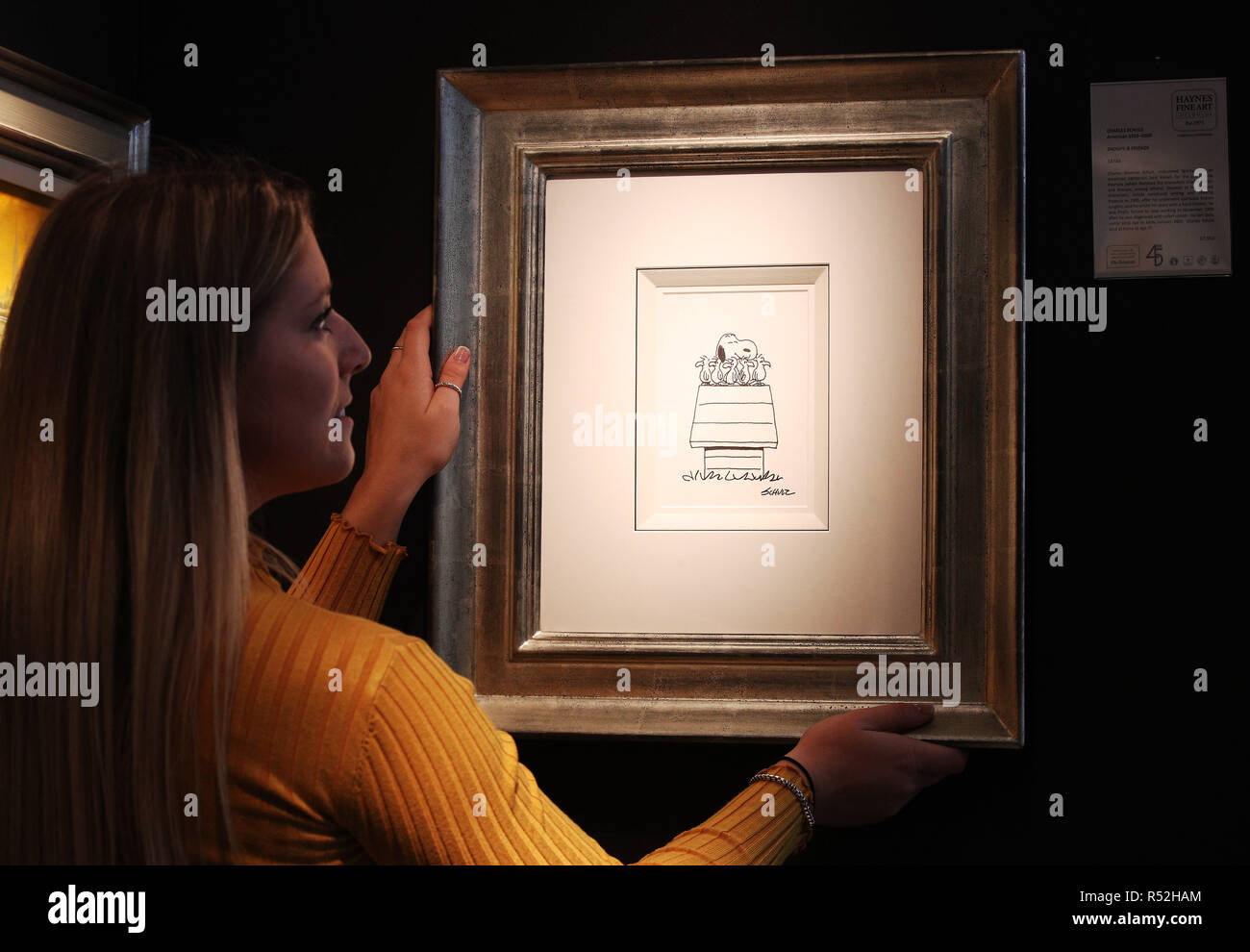 Winter Kunst und Antiquitäten Messe, Olympia London - 29. Oktober bis 4. November. Vorschau Tag - Charles Schulz - Snoopy und Freunde - £ 7.950 Mit: Atmosphäre, Wo: London, Vereinigtes Königreich, wenn: 29 Okt 2018 Quelle: Joe Pepler/PinPep/WENN.com Stockfoto