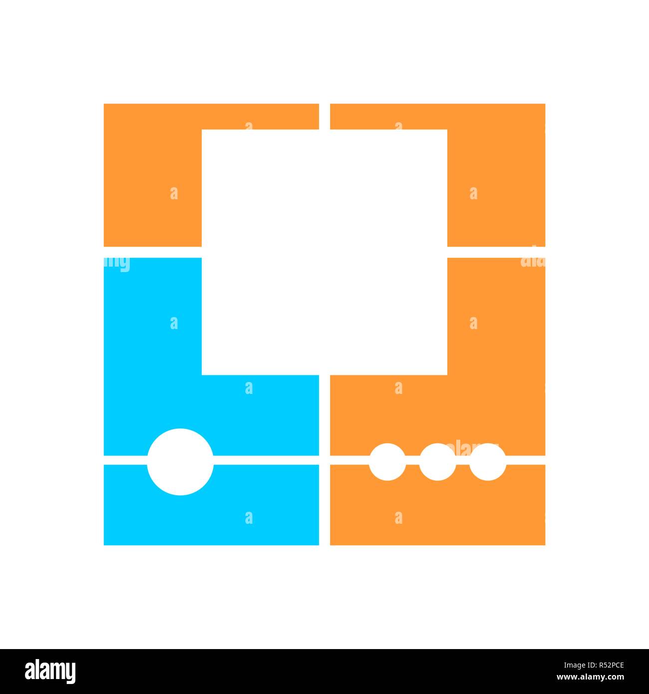 Abstrakte geometrische Emblem Stock Vektor