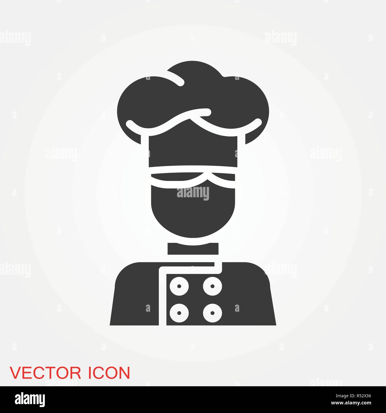 Koch Symbol in einem Kochen hat Vector Logo. Küche Symbol. Stock Vektor