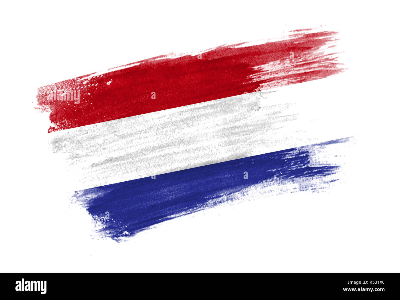 Gemalt Flagge Niederlande Hand Gezeichneten Stil Flagge Der Niederlande Stockfotografie Alamy