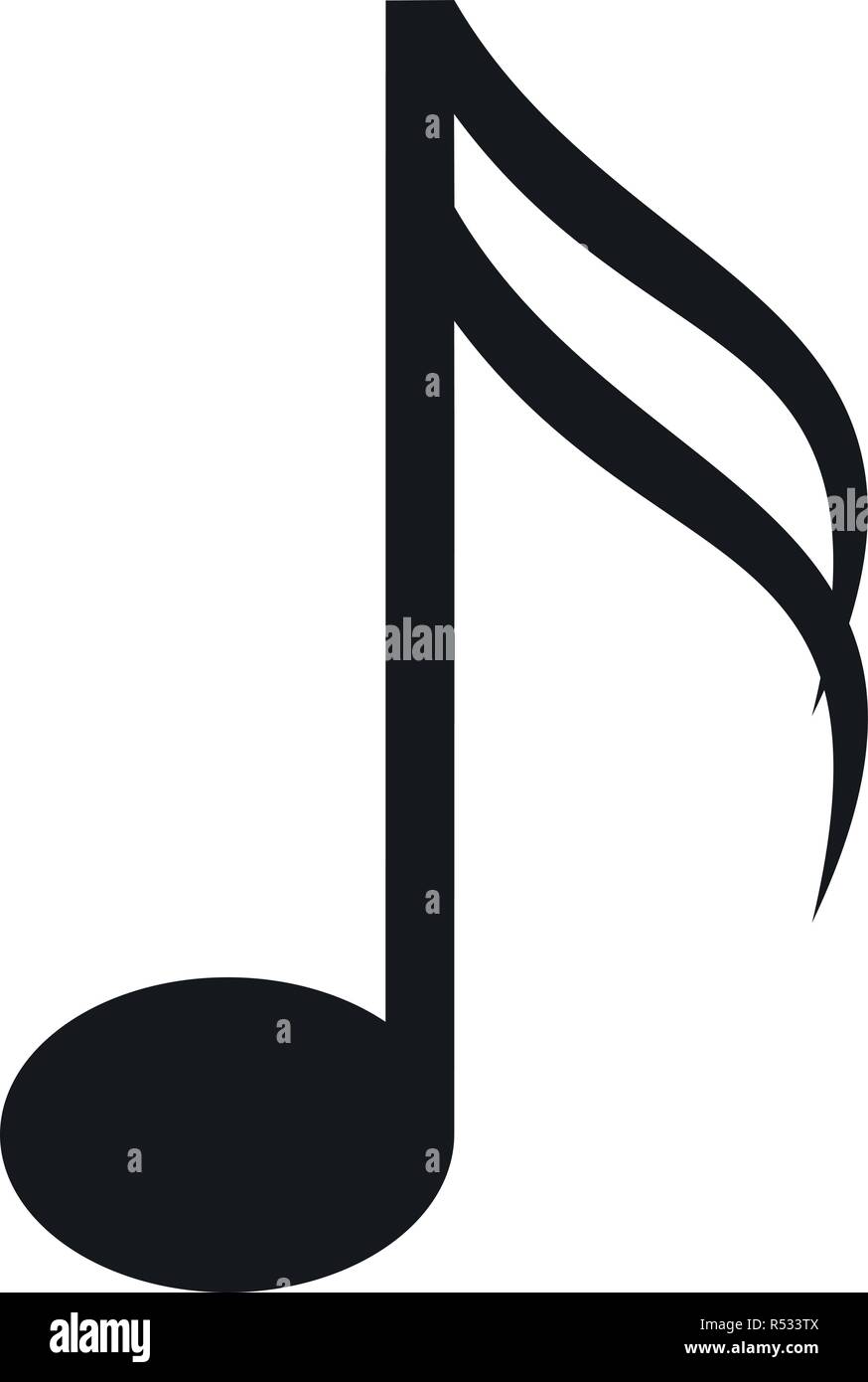 16 Symbol Musiknote. Einfache Abbildung: 16 Musik Hinweis vektor Symbol für Web Design auf weißem Hintergrund Stock Vektor