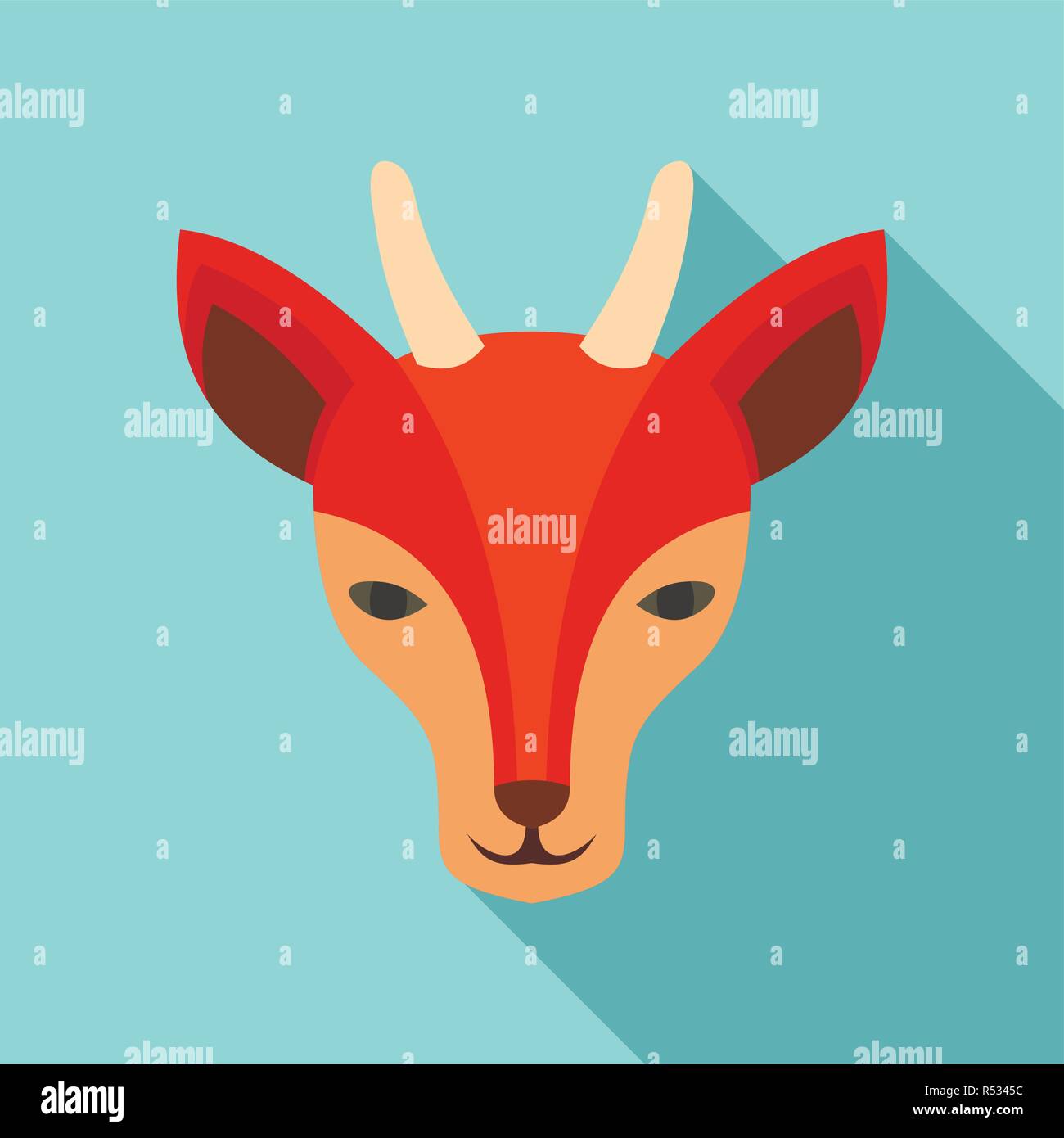 Wild doe Symbol. Flache Darstellung der Wilden doe Vektor Symbol für Web Design Stock Vektor