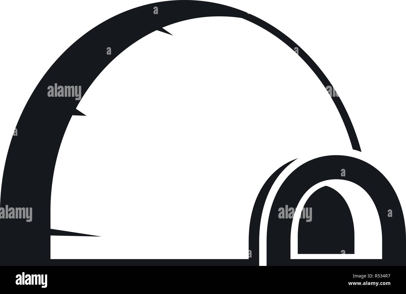 Arktis Iglu-Symbol. Einfache Abbildung der arktischen Iglu vektor Symbol für Web Design auf weißem Hintergrund Stock Vektor