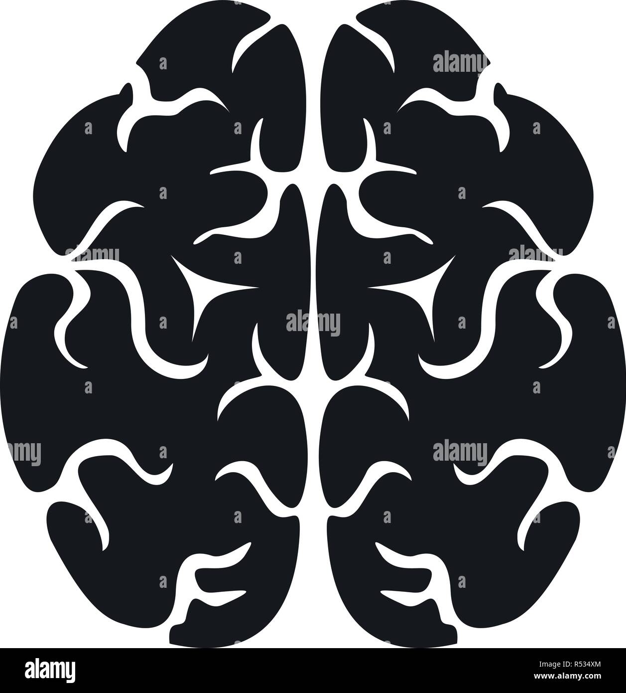 Gehirn-Symbol. Einfache Abbildung: Gehirn vektor Symbol für Web Design auf weißem Hintergrund Stock Vektor