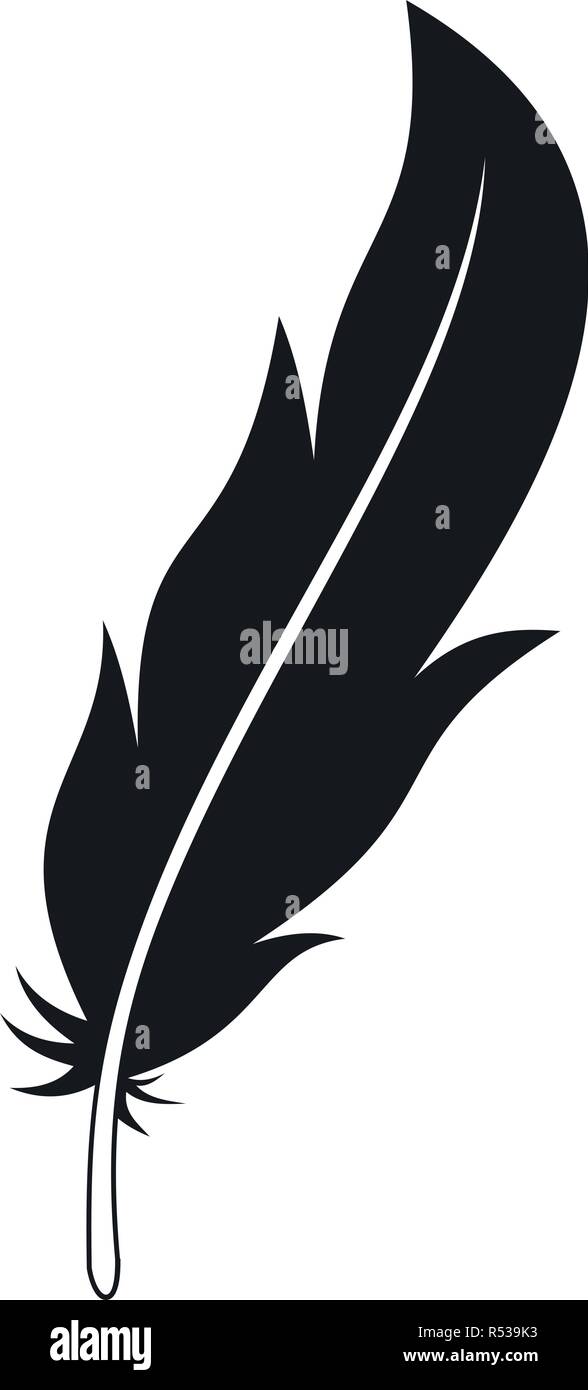Feder Symbol Einfache Abbildung Der Feder Vektor Symbol Fur Web Design Auf Weissem Hintergrund Stock Vektorgrafik Alamy