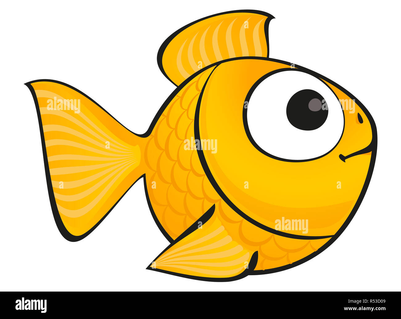 Goldener Fisch isoliert Stockfoto