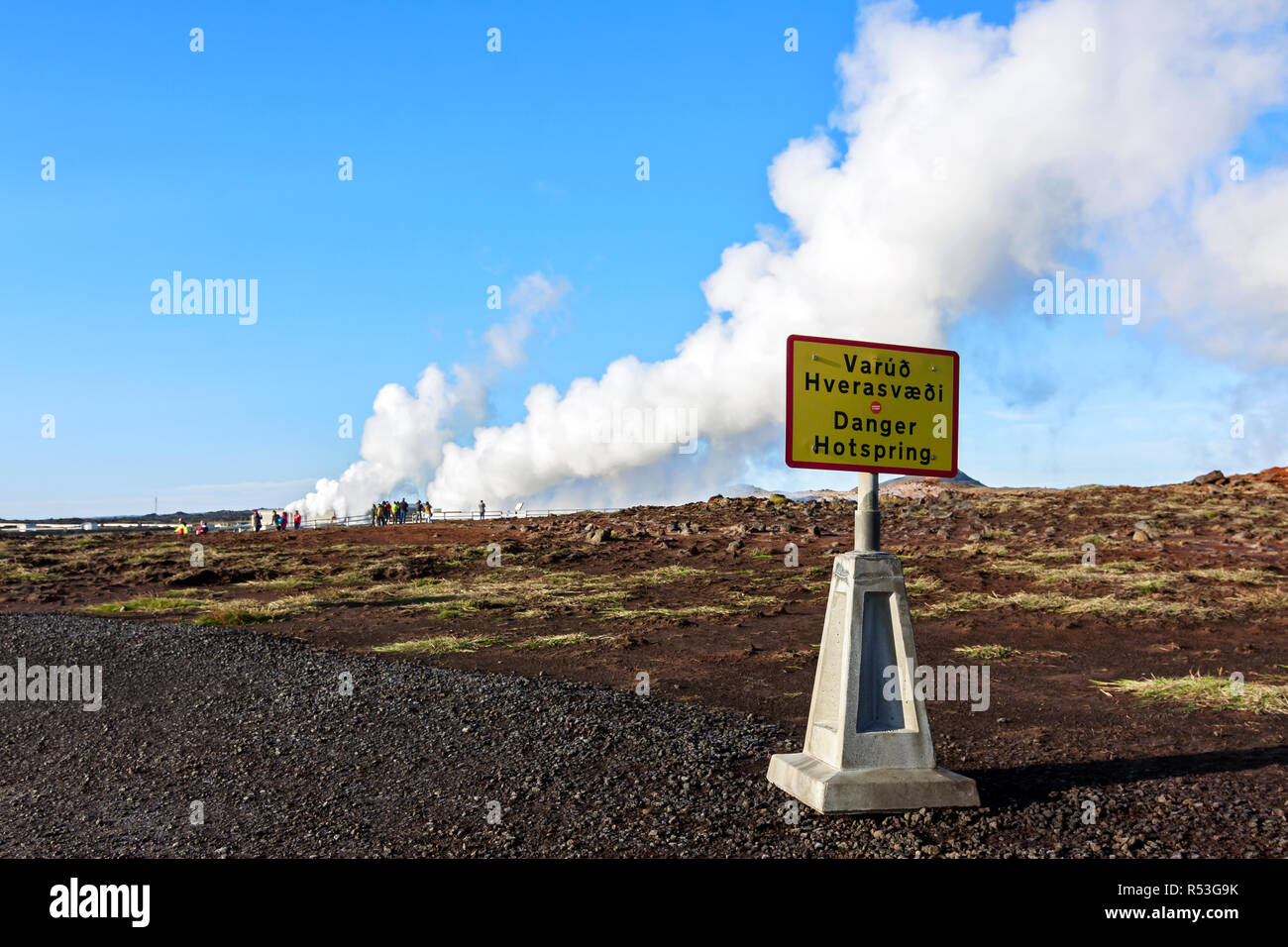 Geothermischen Quellen in Island - Sehenswürdigkeiten Stockfoto