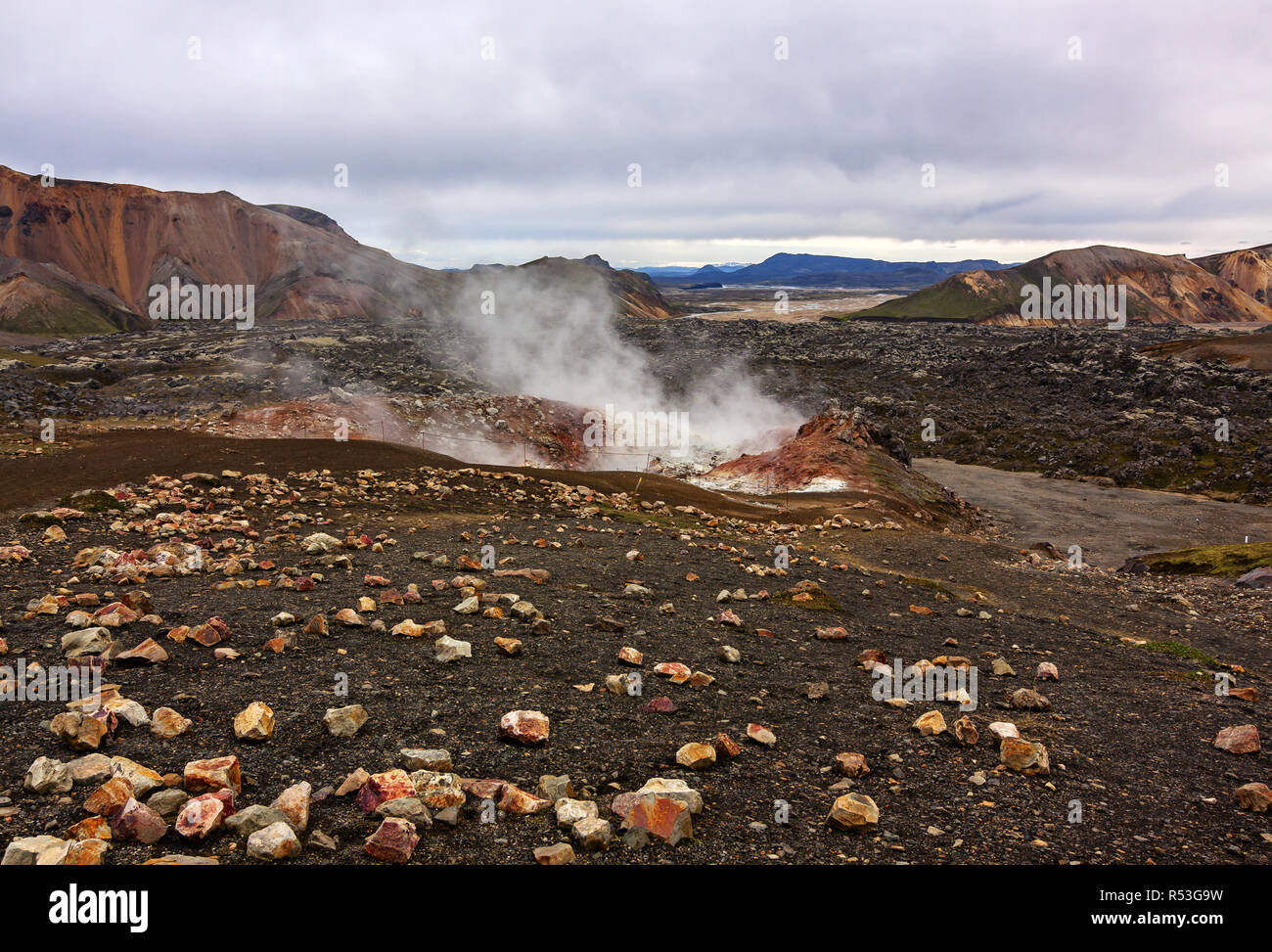 Geothermischen Quellen in Island - Sehenswürdigkeiten Stockfoto