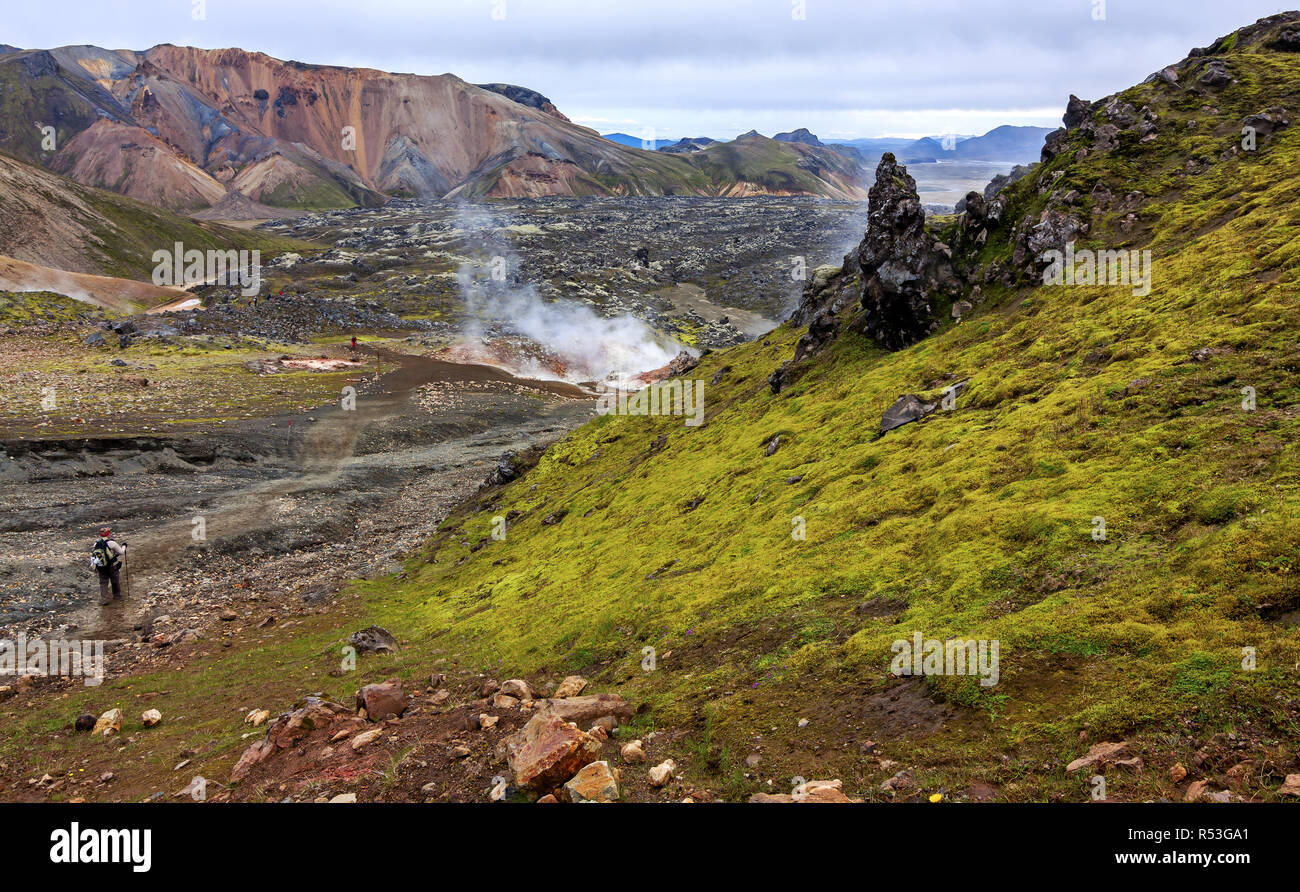 Geothermischen Quellen in Island - Sehenswürdigkeiten Stockfoto