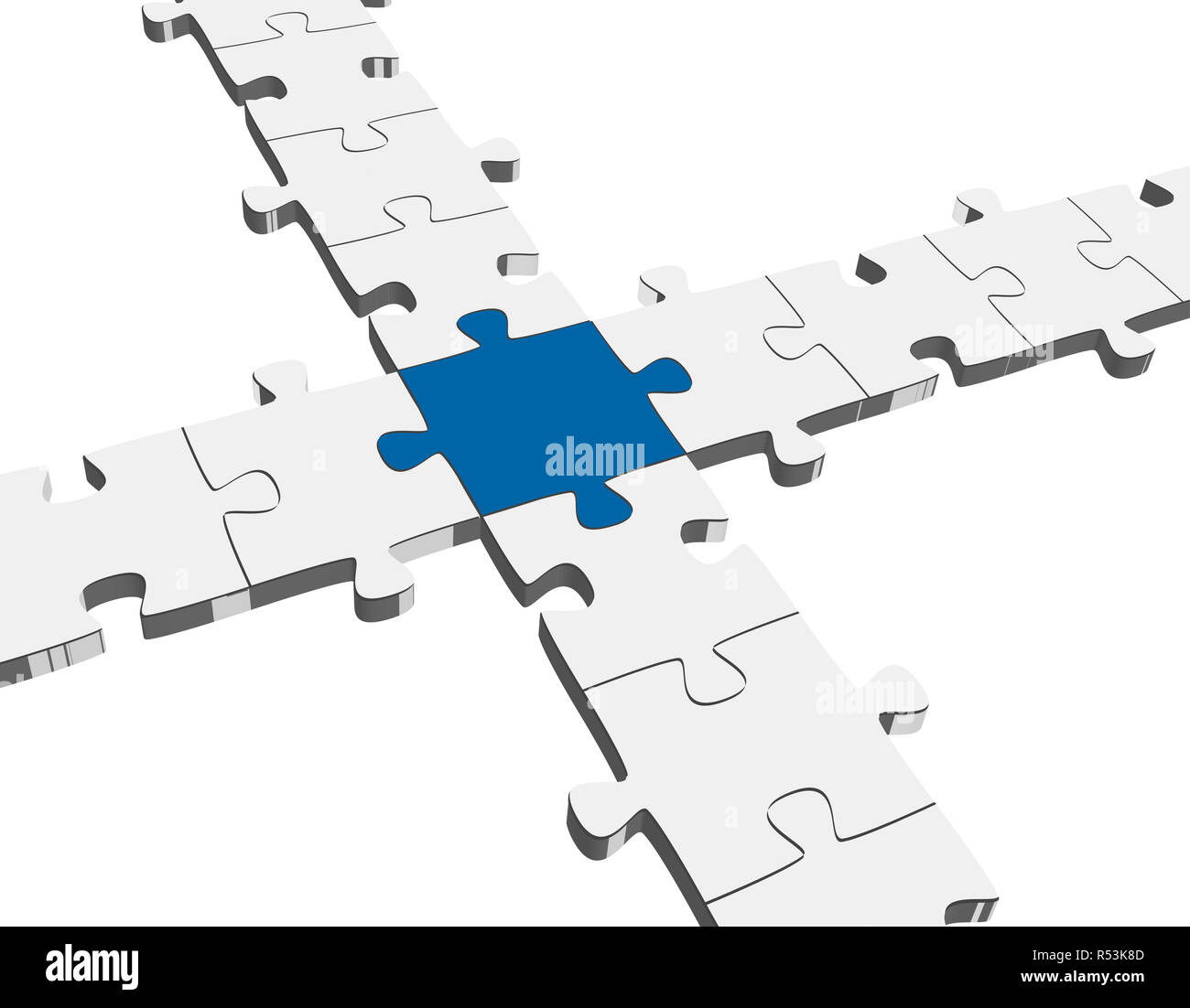 Dreidimensionale puzzle Verbindung Stockfoto