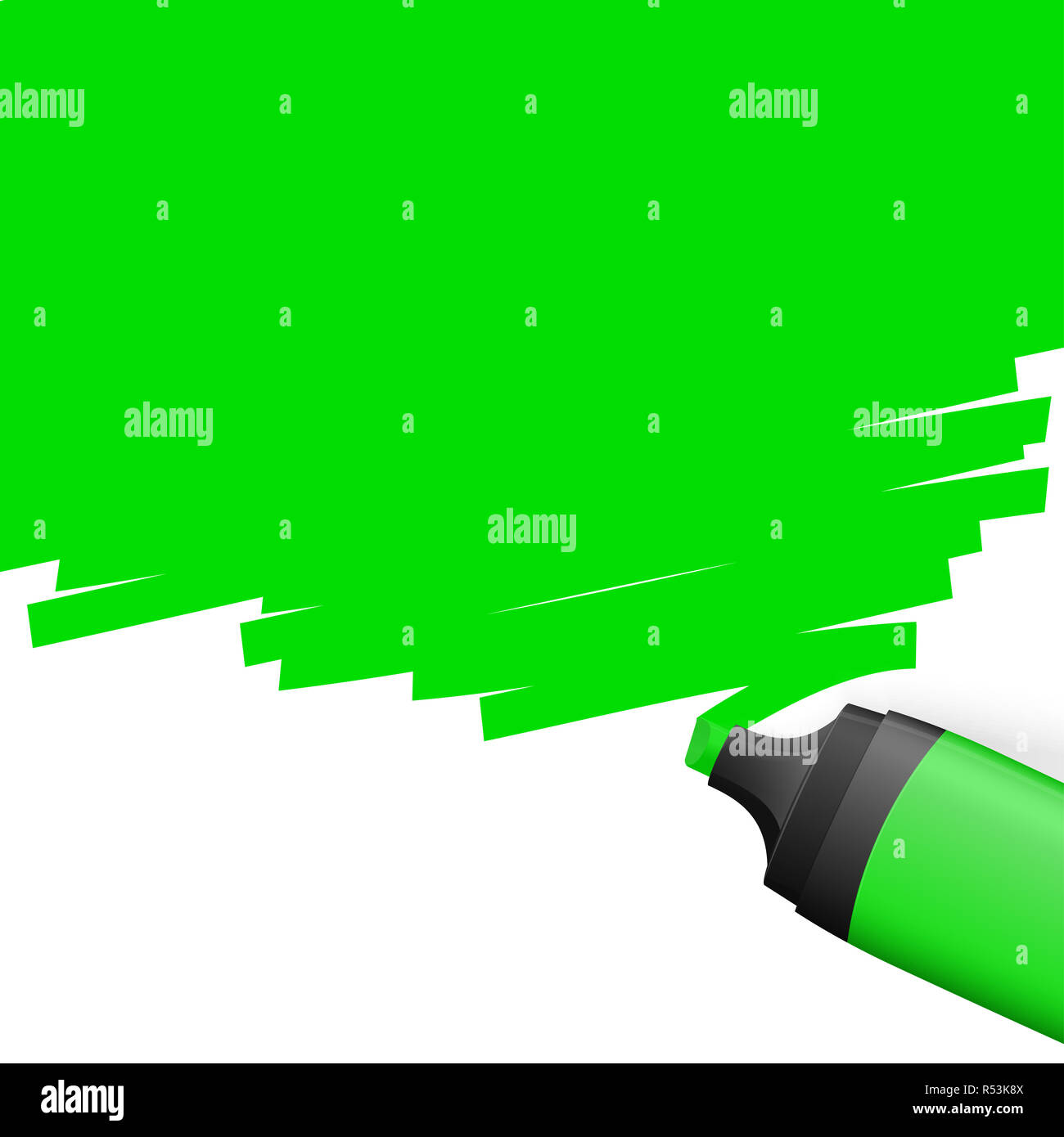 Farbigen Textmarker mit Markierung Stockfoto