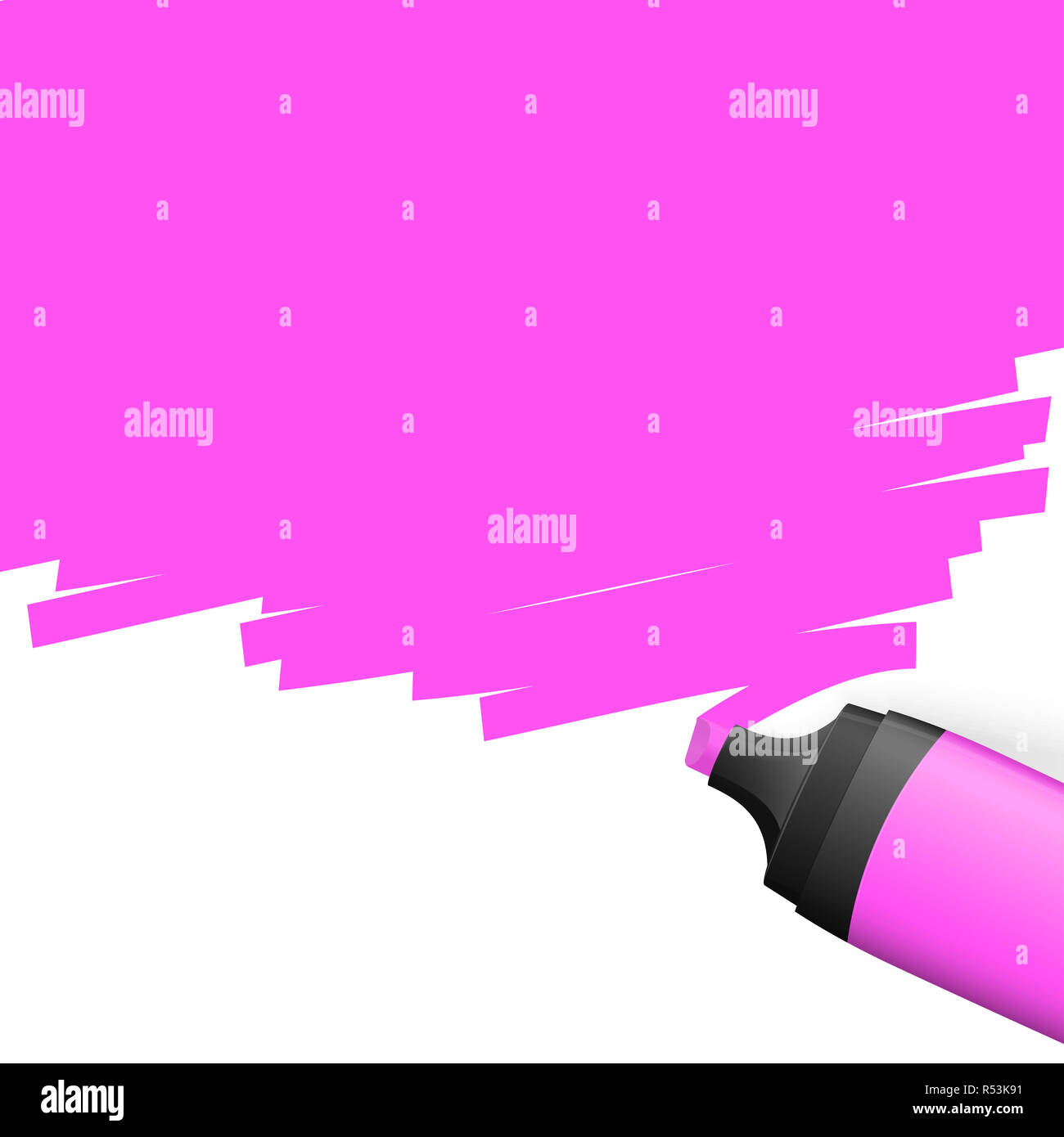 Farbigen Textmarker mit Markierung Stockfoto