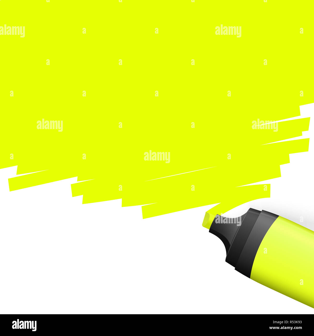 Farbigen Textmarker mit Markierung Stockfoto