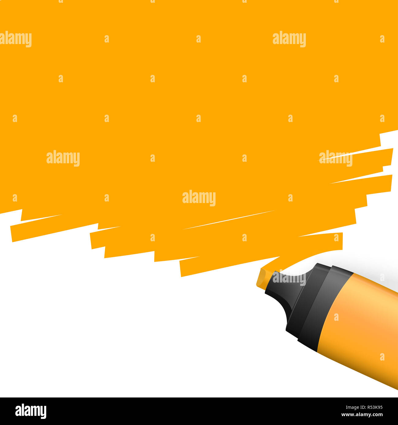 Farbigen Textmarker mit Markierung Stockfoto