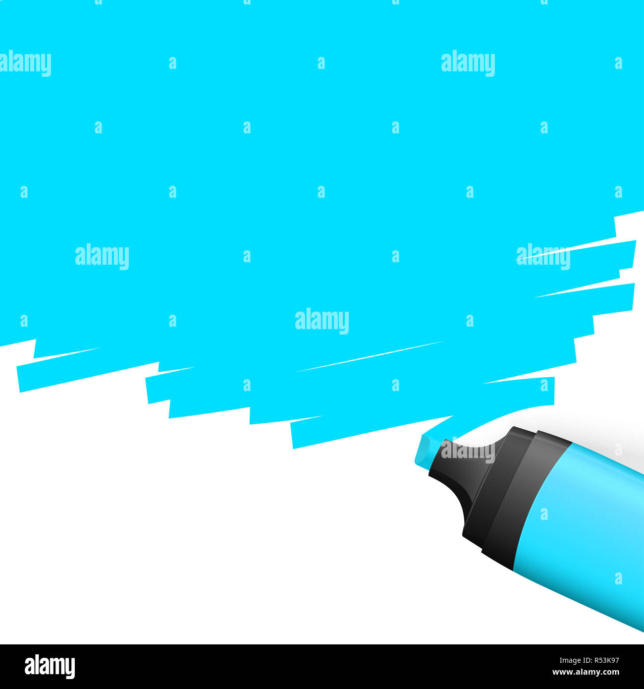 Farbigen Textmarker mit Markierung Stockfoto