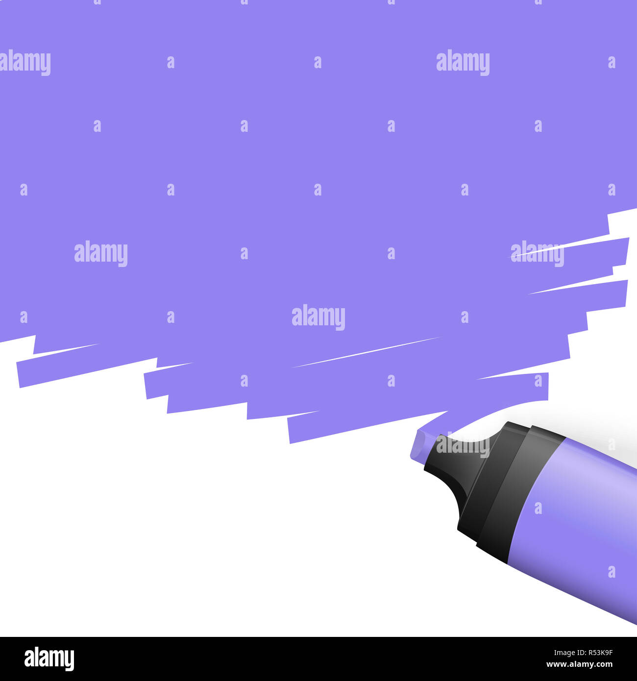 Farbigen Textmarker mit Markierung Stockfoto