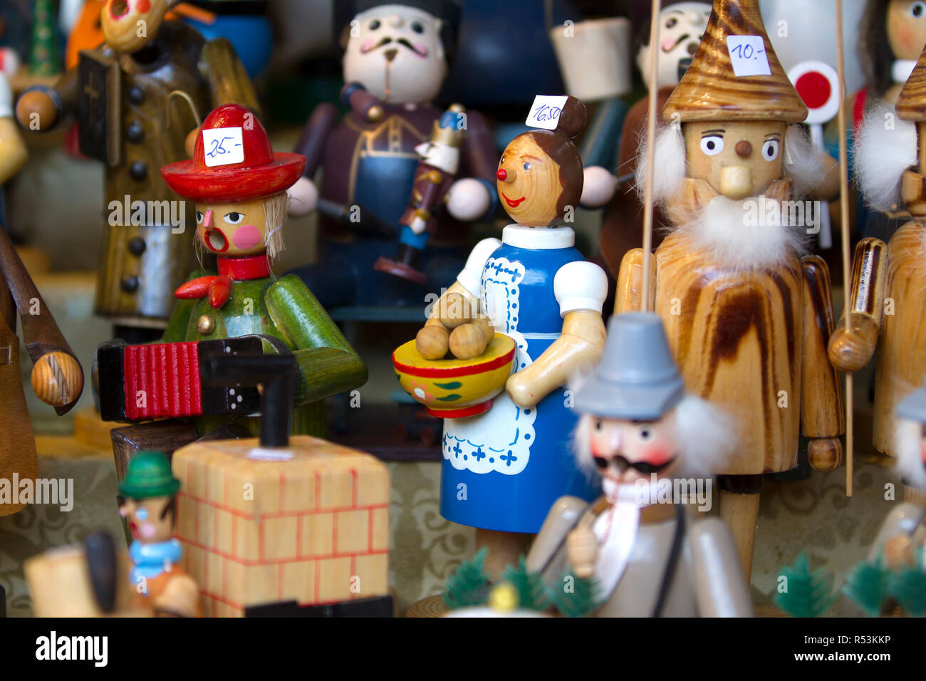 Dekorative Weihnachten figuren im Detail Stockfoto