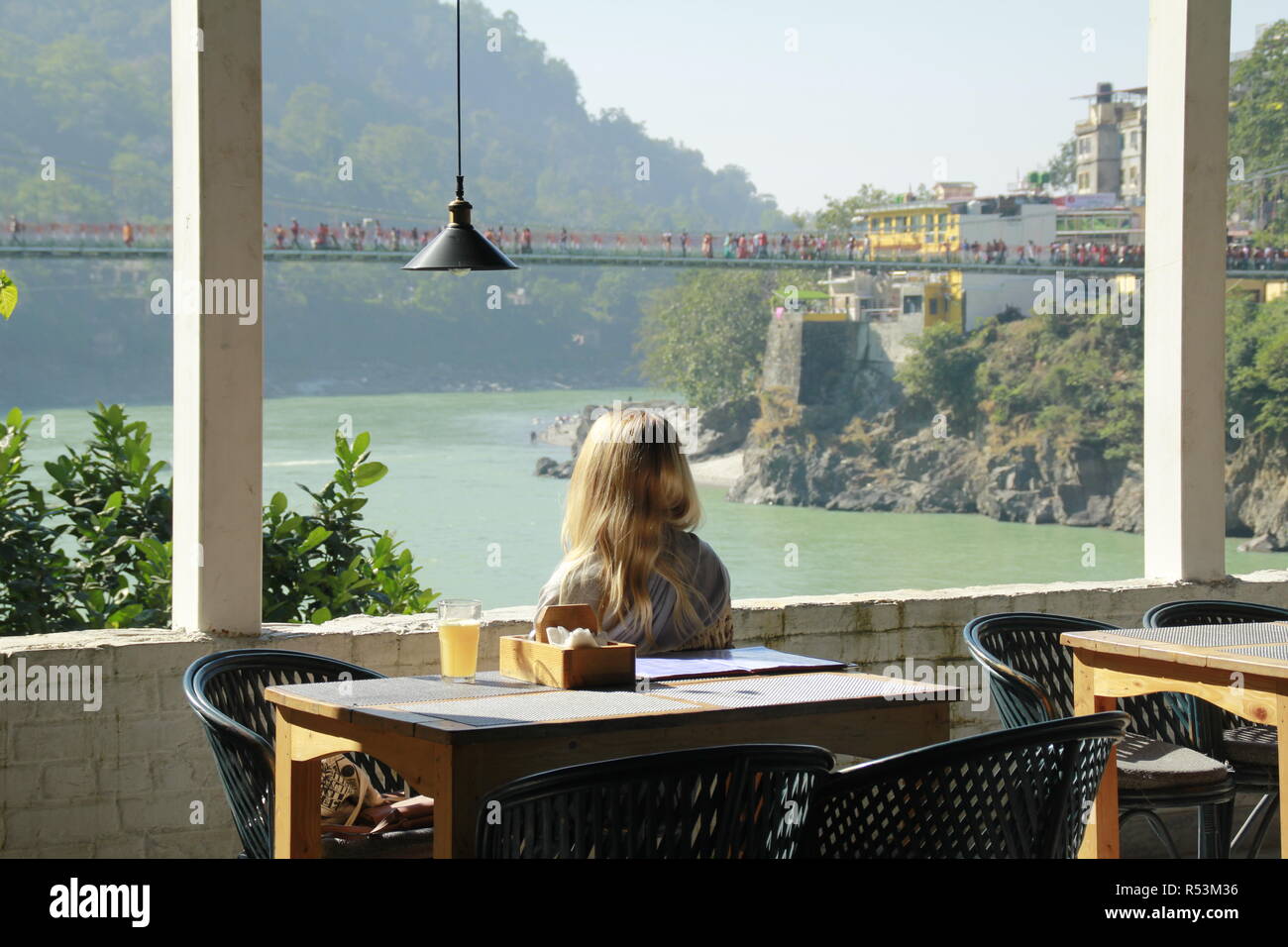 Leben in Rishikesh Stockfoto