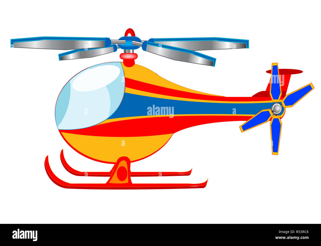 Darstellung der Cartoon Hubschrauber Stockfoto