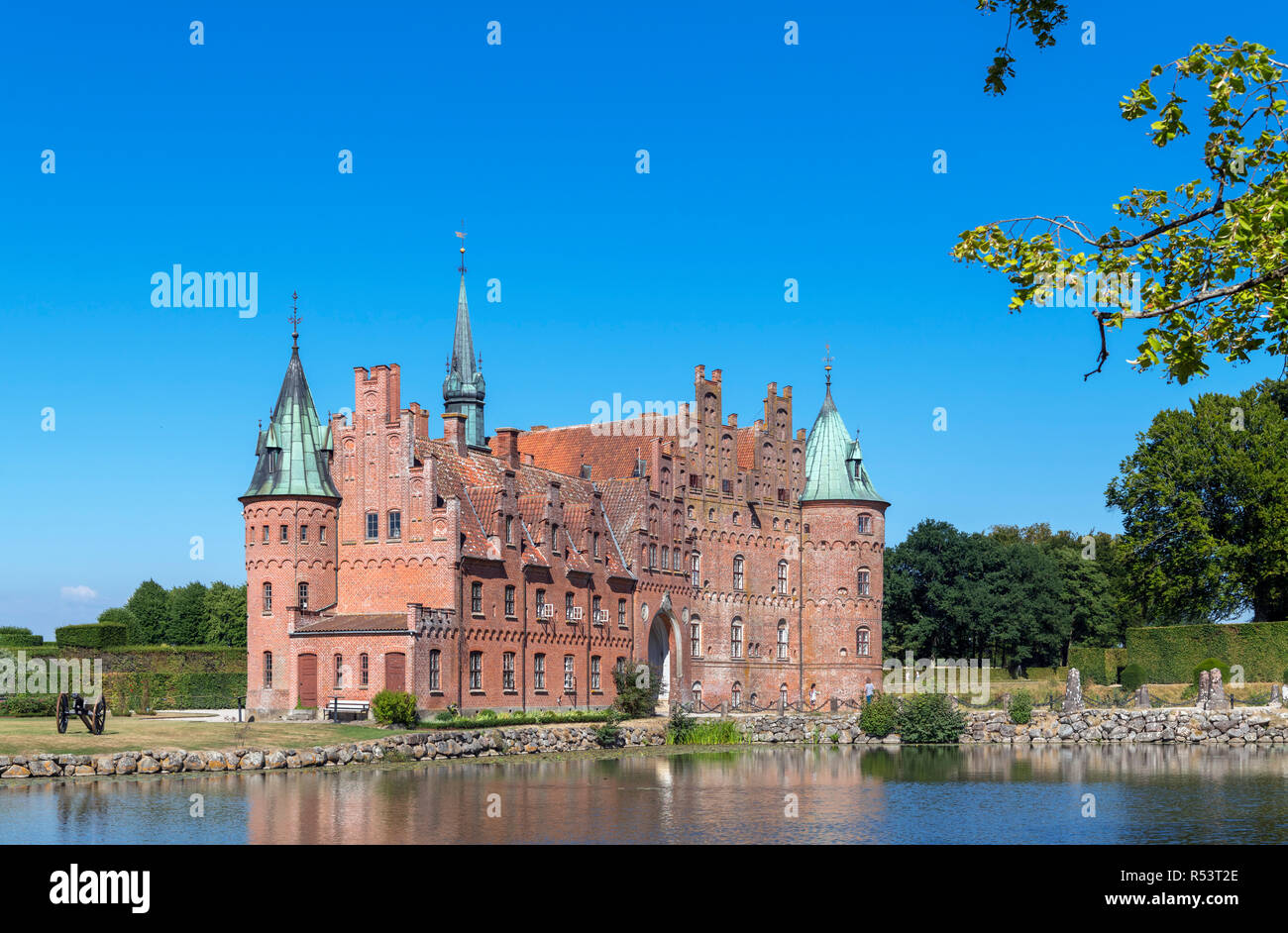 (Schloss Egeskov Egeskov Slot), Kvaerndrup, Fünen, Dänemark Stockfoto