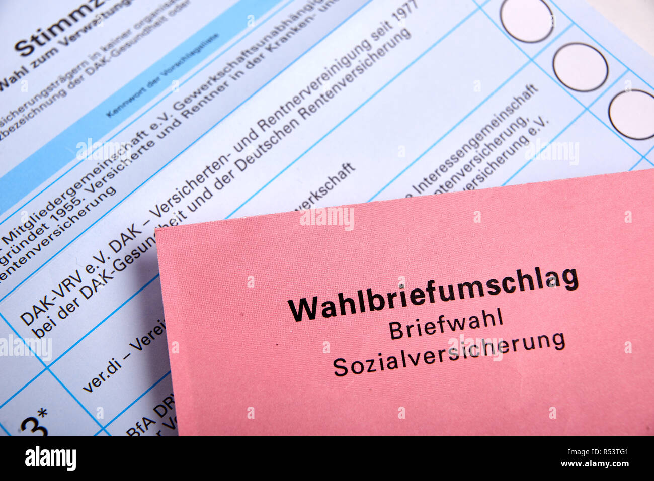 Soziale Wahl in Deutschland - soziale Wahl Stockfoto