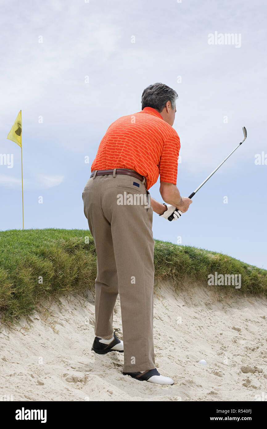 Man spielt golf Stockfoto