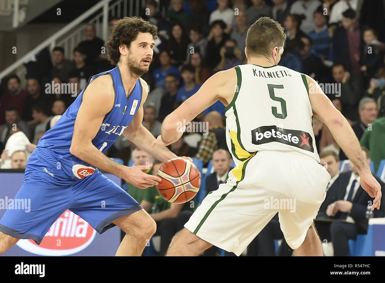 Foto Richard Morgano/LaPresse 29 Novembre 2018 Brescia, Italia Sport Warenkorb FIBA Coppa del Mondo 2019 Qualificazioni Italia - Litauen Nella Foto: Luca Vitali Foto Richard Morgano/LaPresse November 29, 2018 Brescia, Italien Sport Warenkorb FIBA WM2019-Qualifikation Italien - Litauen In der Pic: Luca Vitali Stockfoto