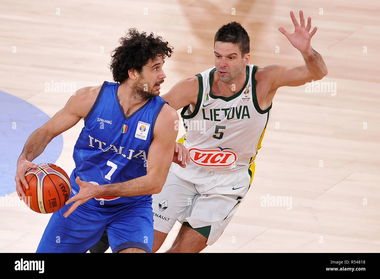 Foto Richard Morgano/LaPresse 29 Novembre 2018 Brescia, Italia Sport Warenkorb FIBA Coppa del Mondo 2019 Qualificazioni Italia - Litauen Nella Foto: Luca Vitali Foto Richard Morgano/LaPresse November 29, 2018 Brescia, Italien Sport Warenkorb FIBA WM2019-Qualifikation Italien - Litauen In der Pic: Luca Vitali Stockfoto