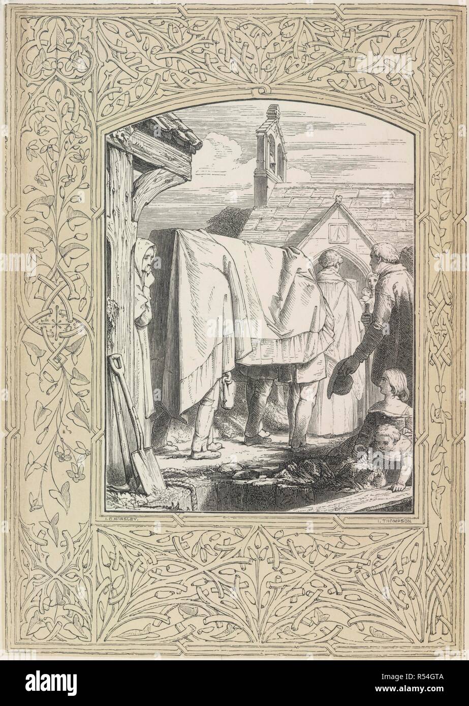 Beerdigung. Das Buch der gemeinsamen Gebet... Beleuchtete [d.h. wi. John Murray: London, 1845. Quelle: C.30. l 2, gegenüber 351. Sprache: Englisch. Stockfoto