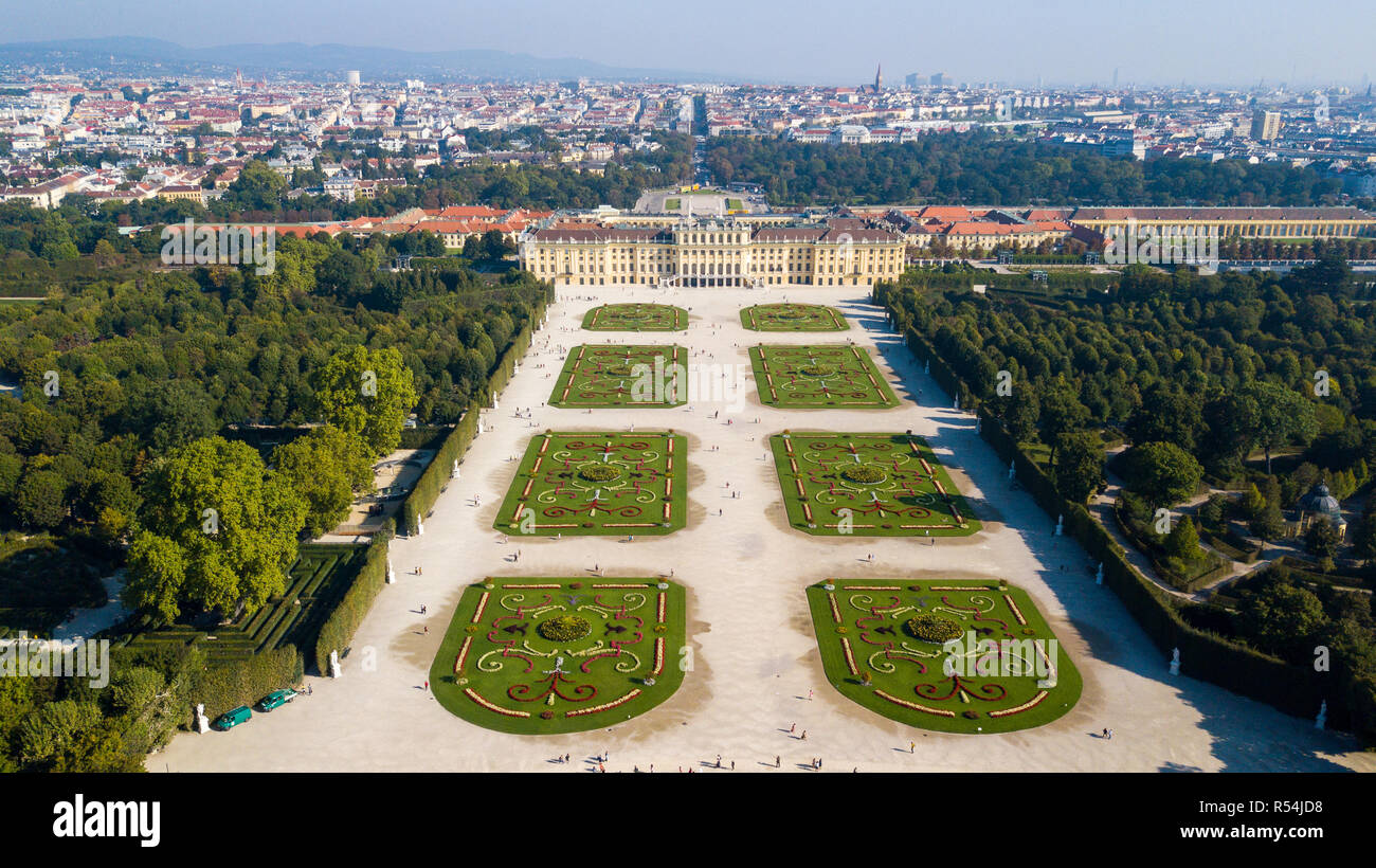 Schloss Schönbrunn oder Schloß Schönbrunn, Wien, Österreich Stockfoto