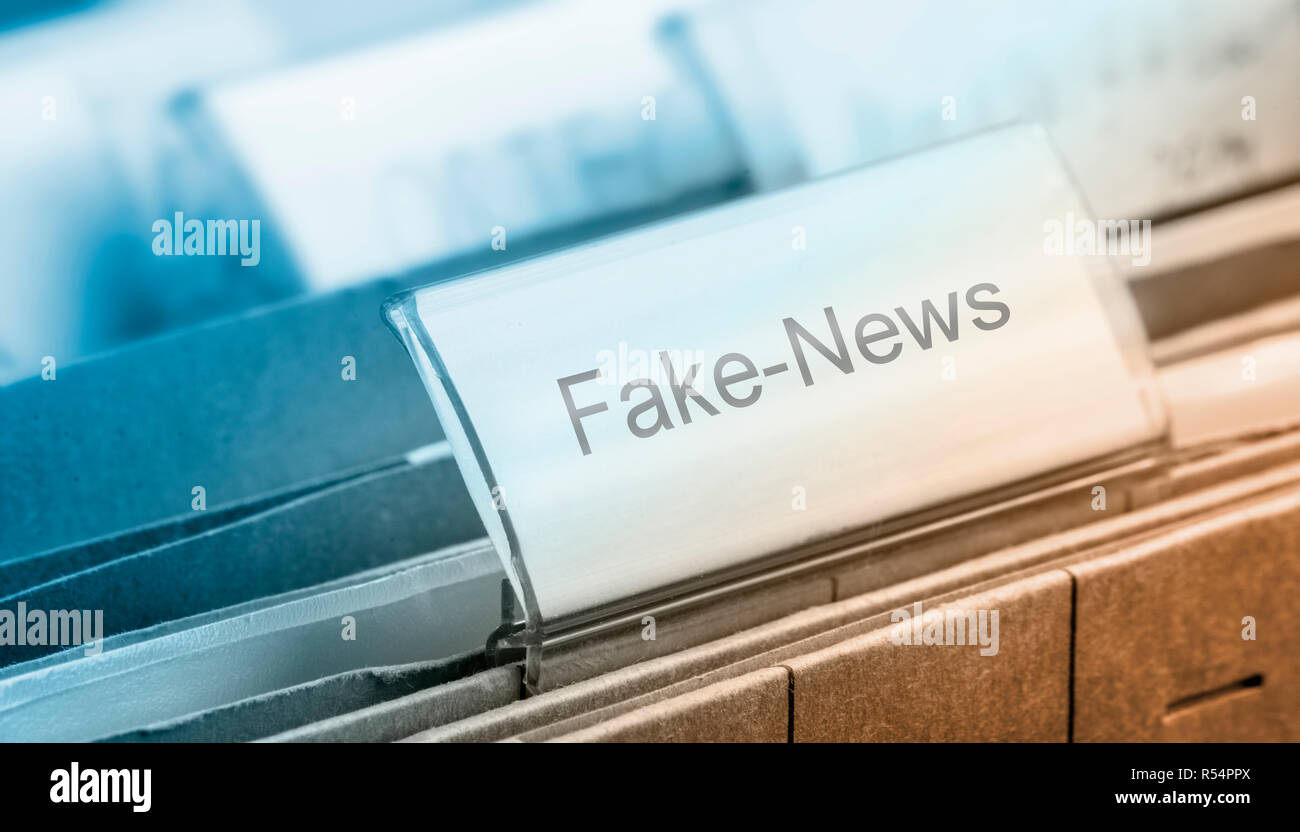 Fakenews - symbolische Foto für falsche Nachrichten Stockfoto