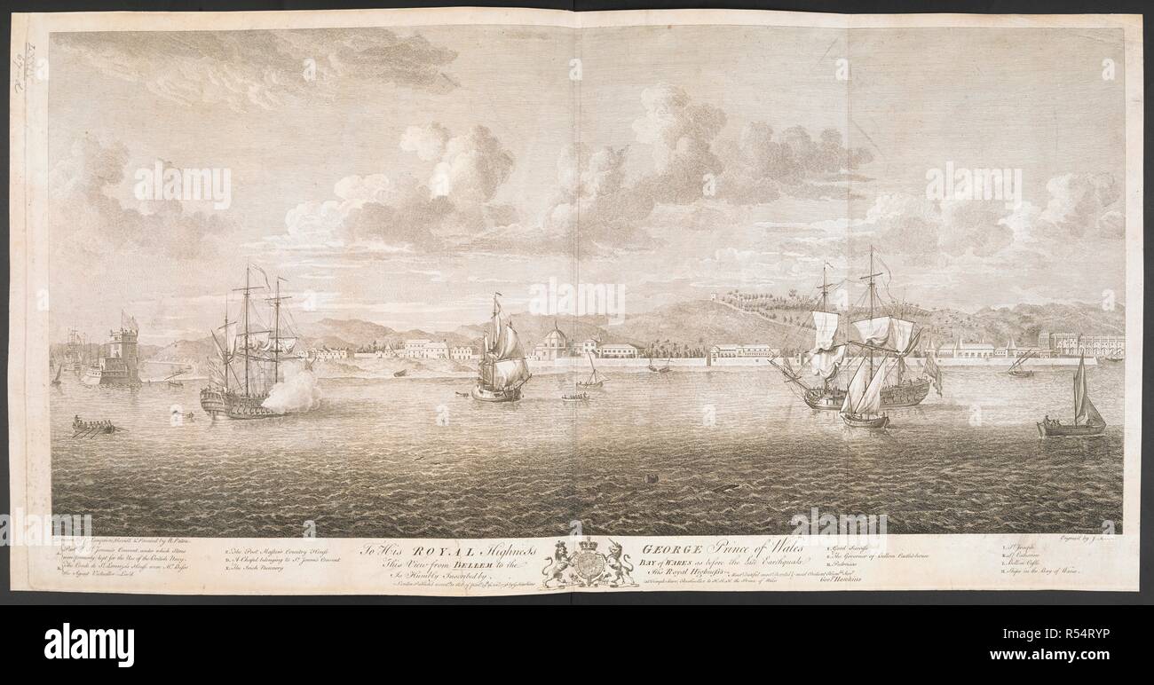 Kriegsschiffe Und Boote Segeln Auf Den Fluss Tejo In Der Nahe Der Portugiesischen Kuste Mit Bela C M Turm Auf Der Linken Seite Landhauser Und Kloster In Der Mitte Und Jera Nimos Kloster Auf Der
