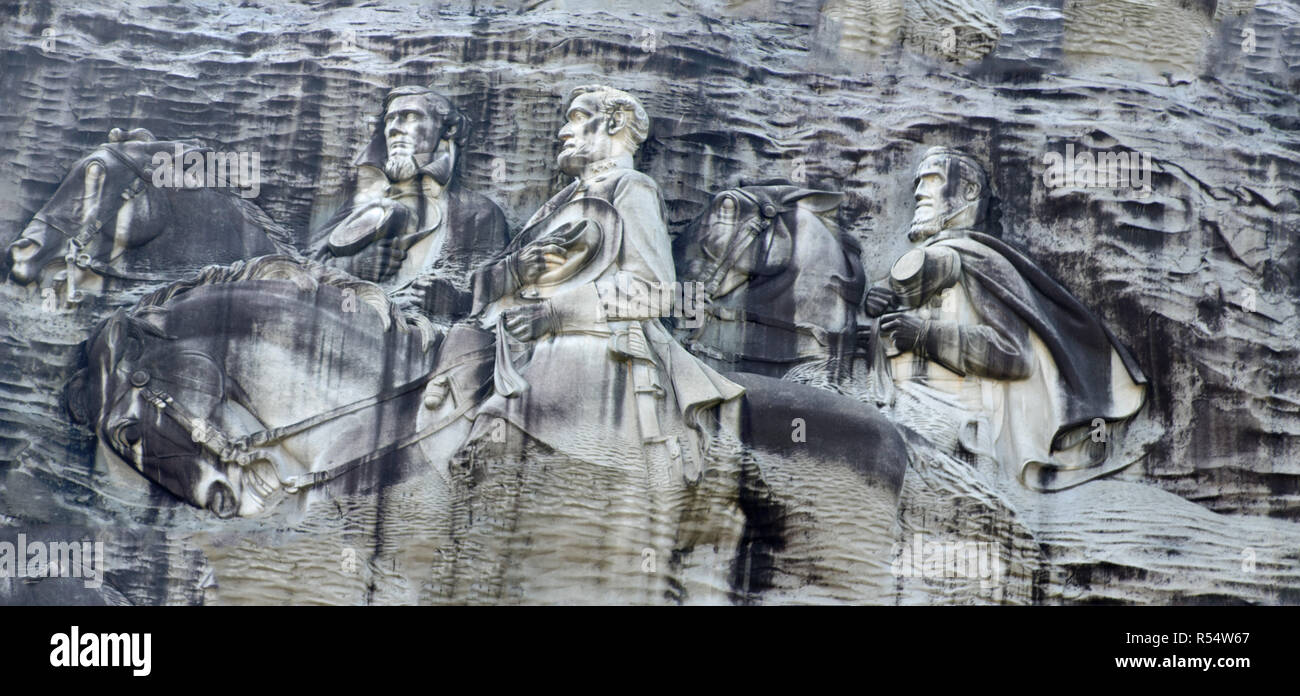 Denkmal am Stone Mountain Stockfoto