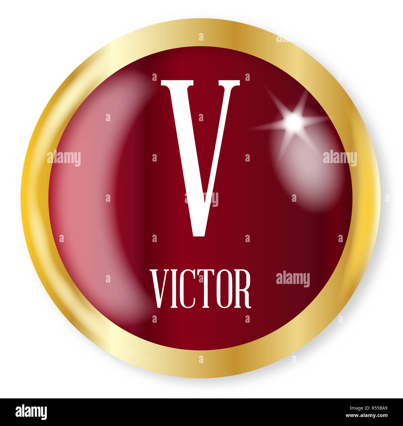 V für Victor Stockfoto