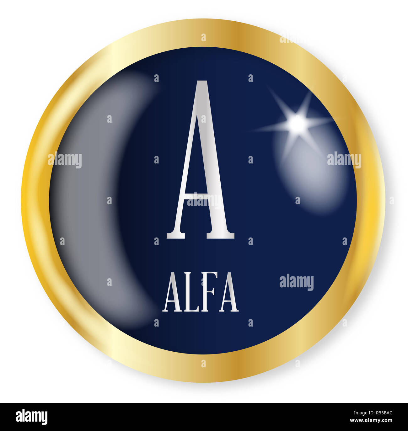 A für Alfa Stockfoto