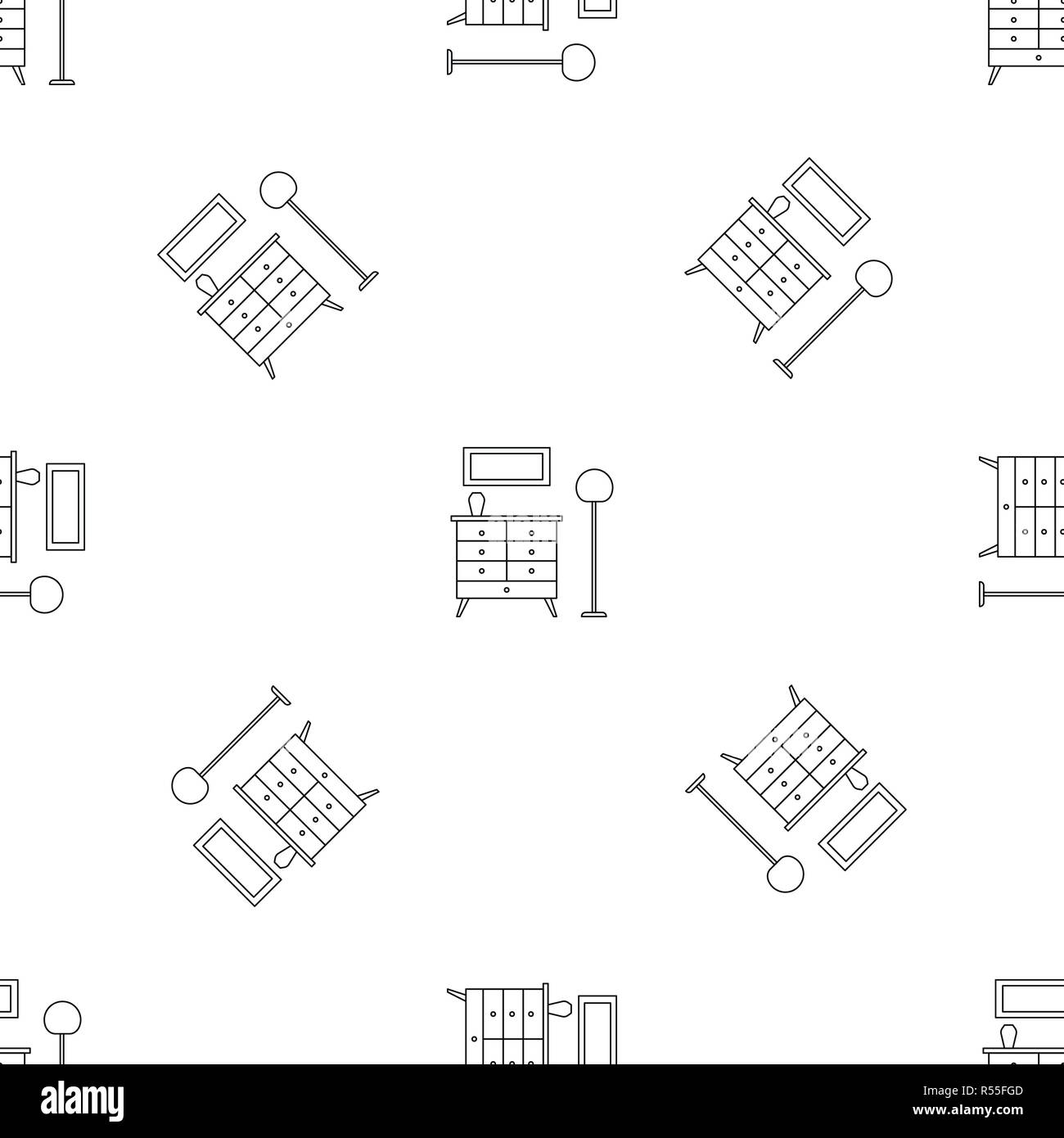 Zimmer Kleidung Schublade Muster nahtlose Vektor wiederholen Geometrische für jede Web Design Stock Vektor