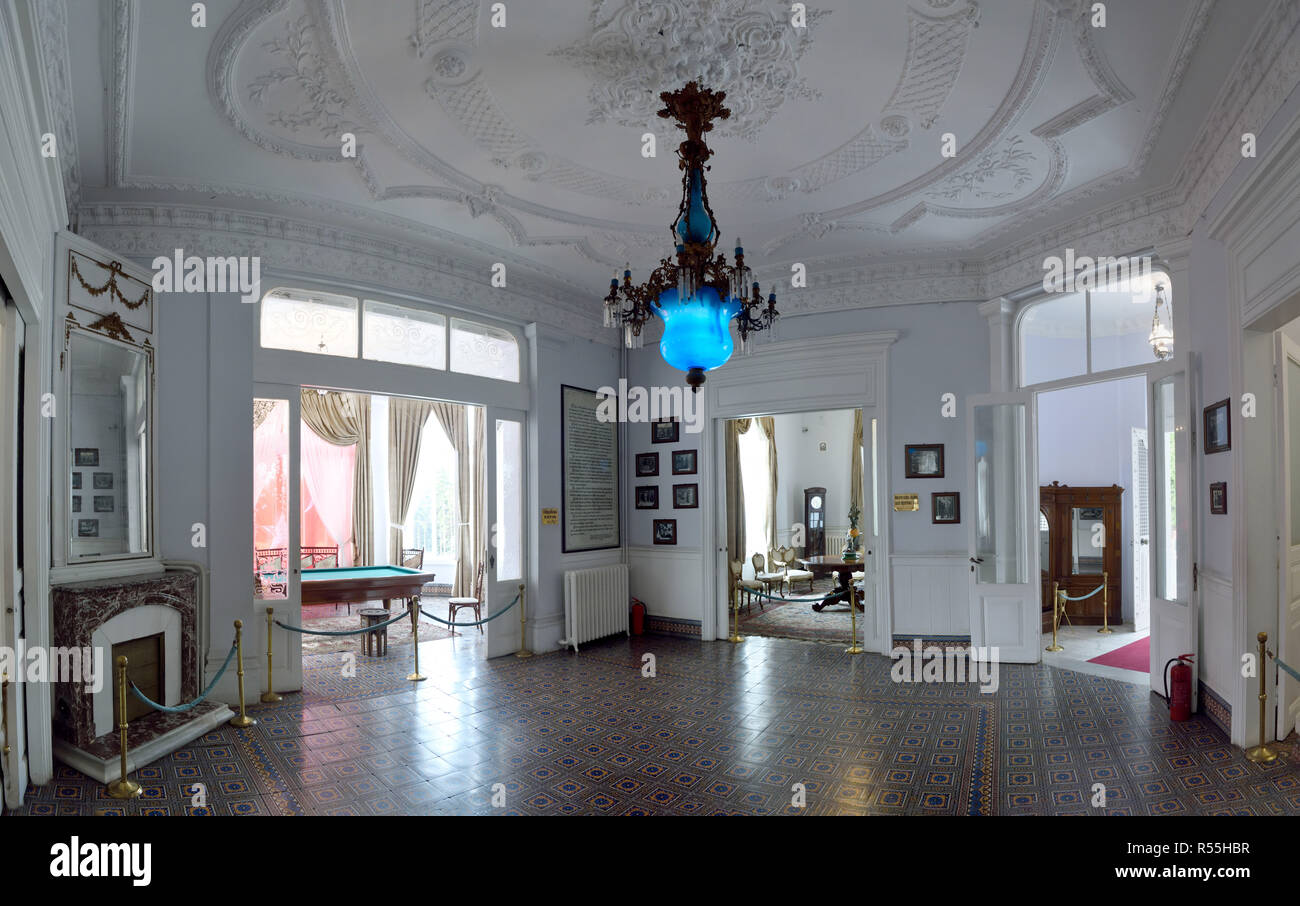 Trabzon, Türkei - September 7, 2018. Innenansicht der Lobby an Atatürk Herrenhaus in Trabzon. Stockfoto