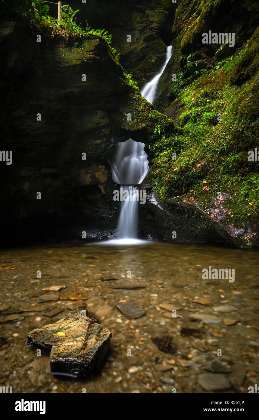 Cornish Wasserfall Stockfoto