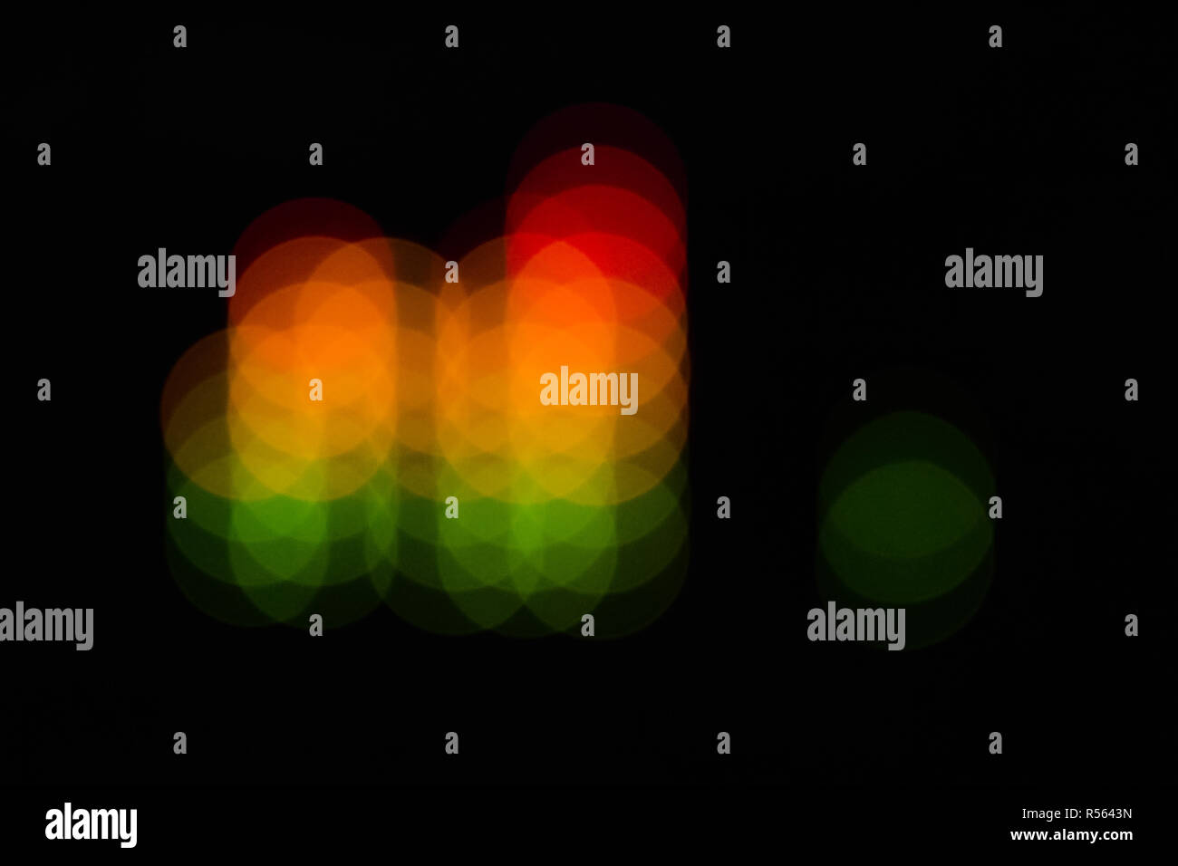 Verschwommen equalizer Bars - Abstrakt bunte Punkte Stockfoto